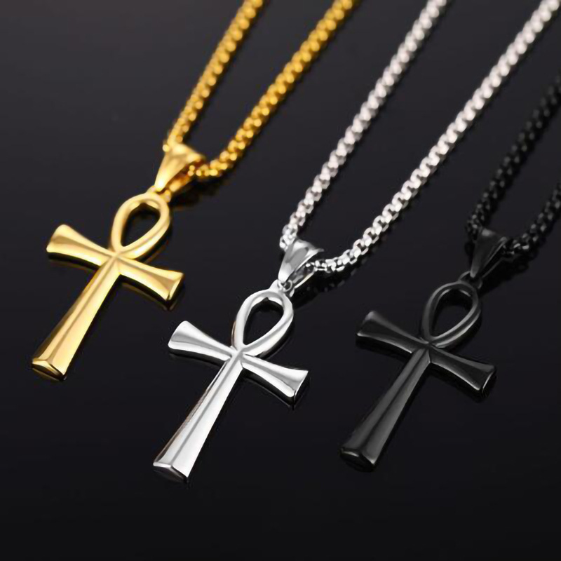 Women'S Egyptian Accessories - Collier Ankh égyptien en acier inoxydable