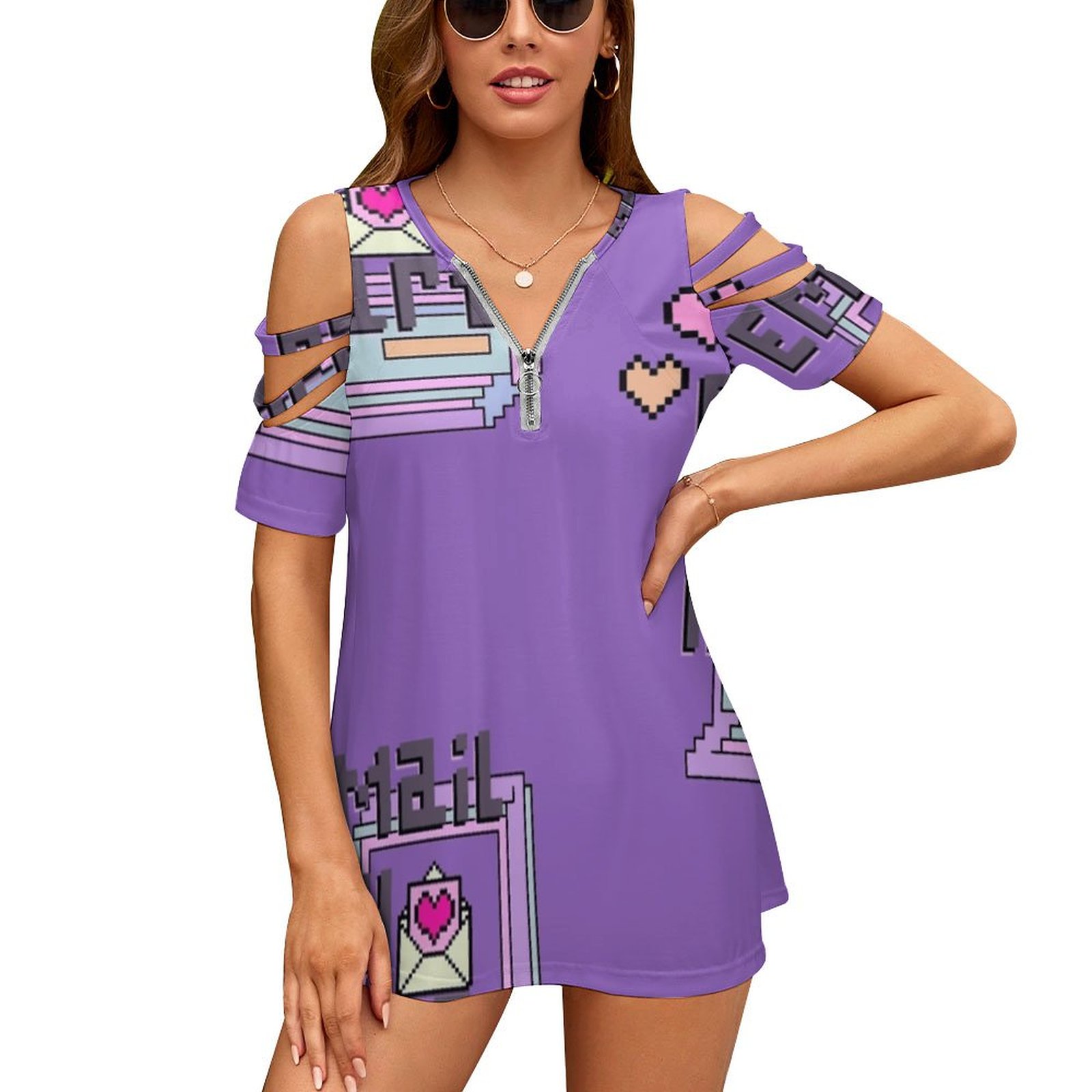 Women'S Accessories In The 90S - T-shirt manches courtes col en V