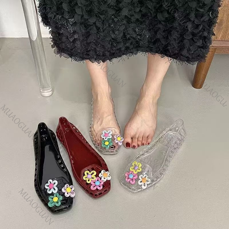 Women'S Accessories For Shoes - Sandales transparentes en cristal Dopamine, décontractées,