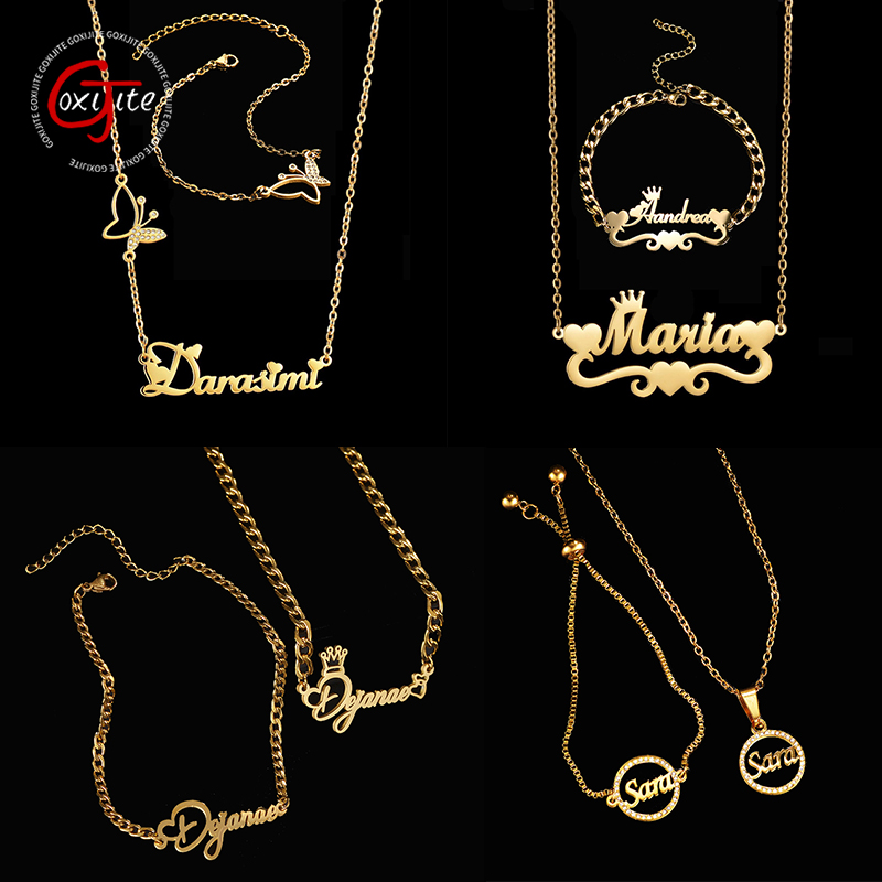 Women Accessories Gift Set - Goxijite personnaliser nom collier un ensemble