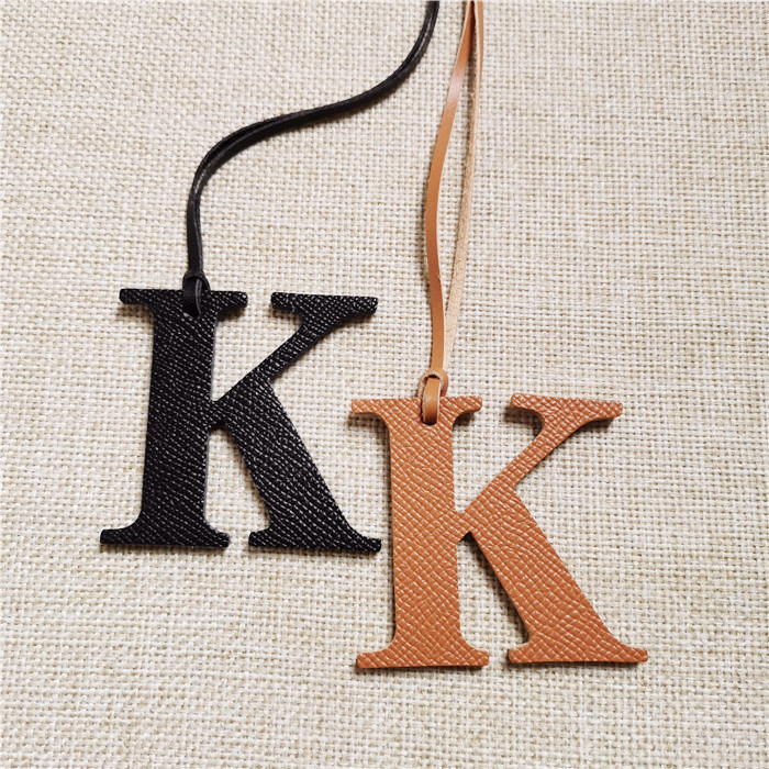 Women Accessories Name In English - Porte-clés lettre K en cuir de