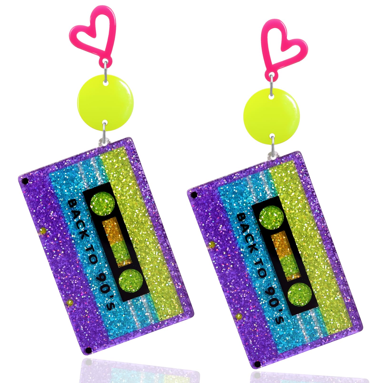 Women'S Accessories In The 90S - Boucles d'oreilles pendantes rondes en acrylique,