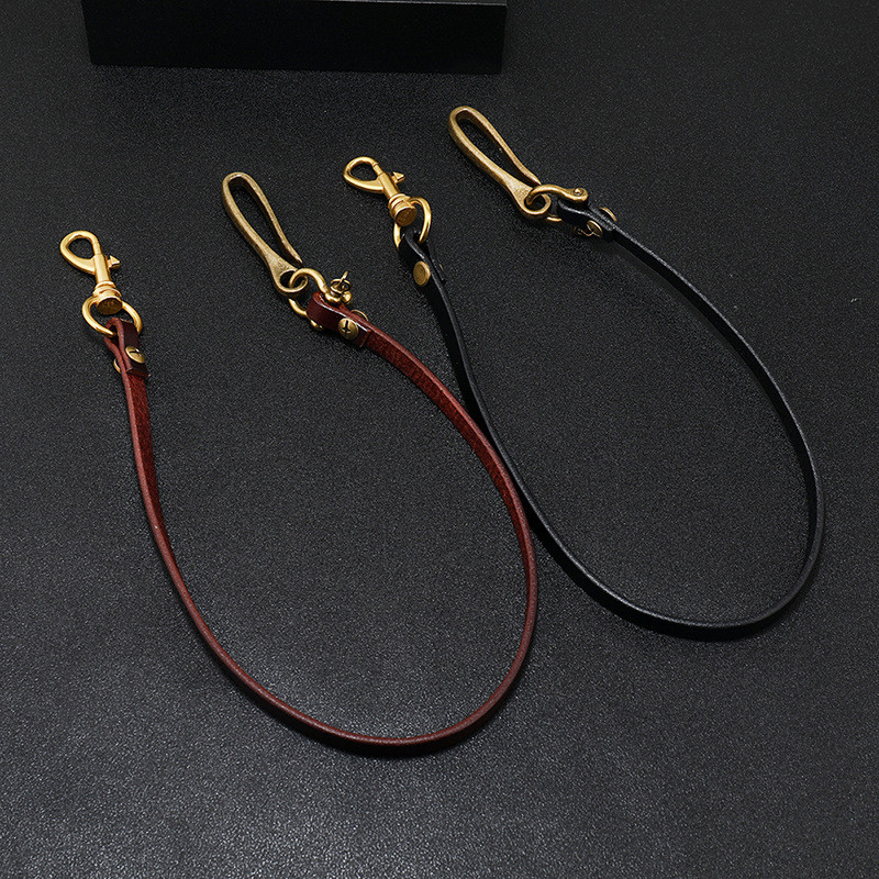 Wallet Chain Bag - Porte-clés Long en cuir véritable, fait