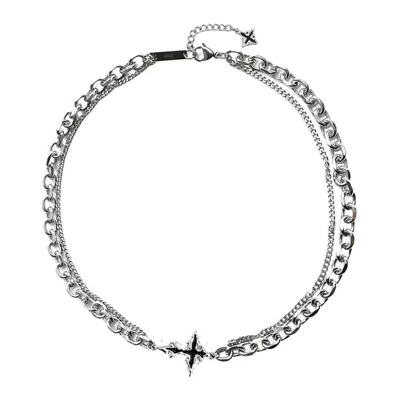 Punk noir croix pendentif chaî - Women'S Accessories In The 90S avis et prix