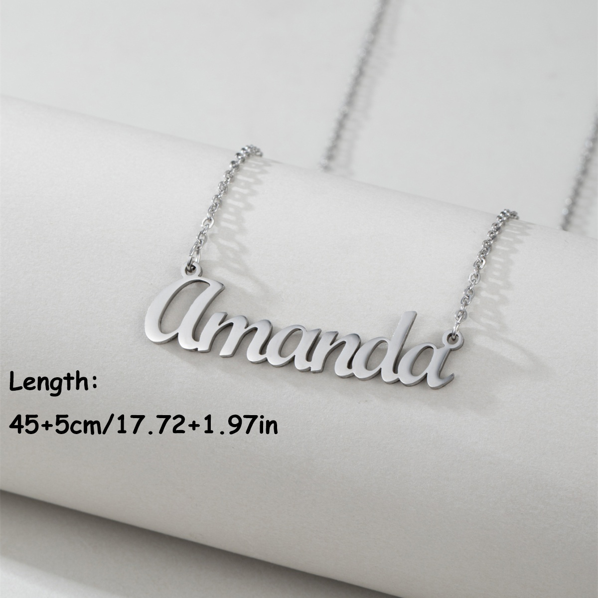 1 collier en acier avec nom an - Women Accessories Name In English avis et prix
