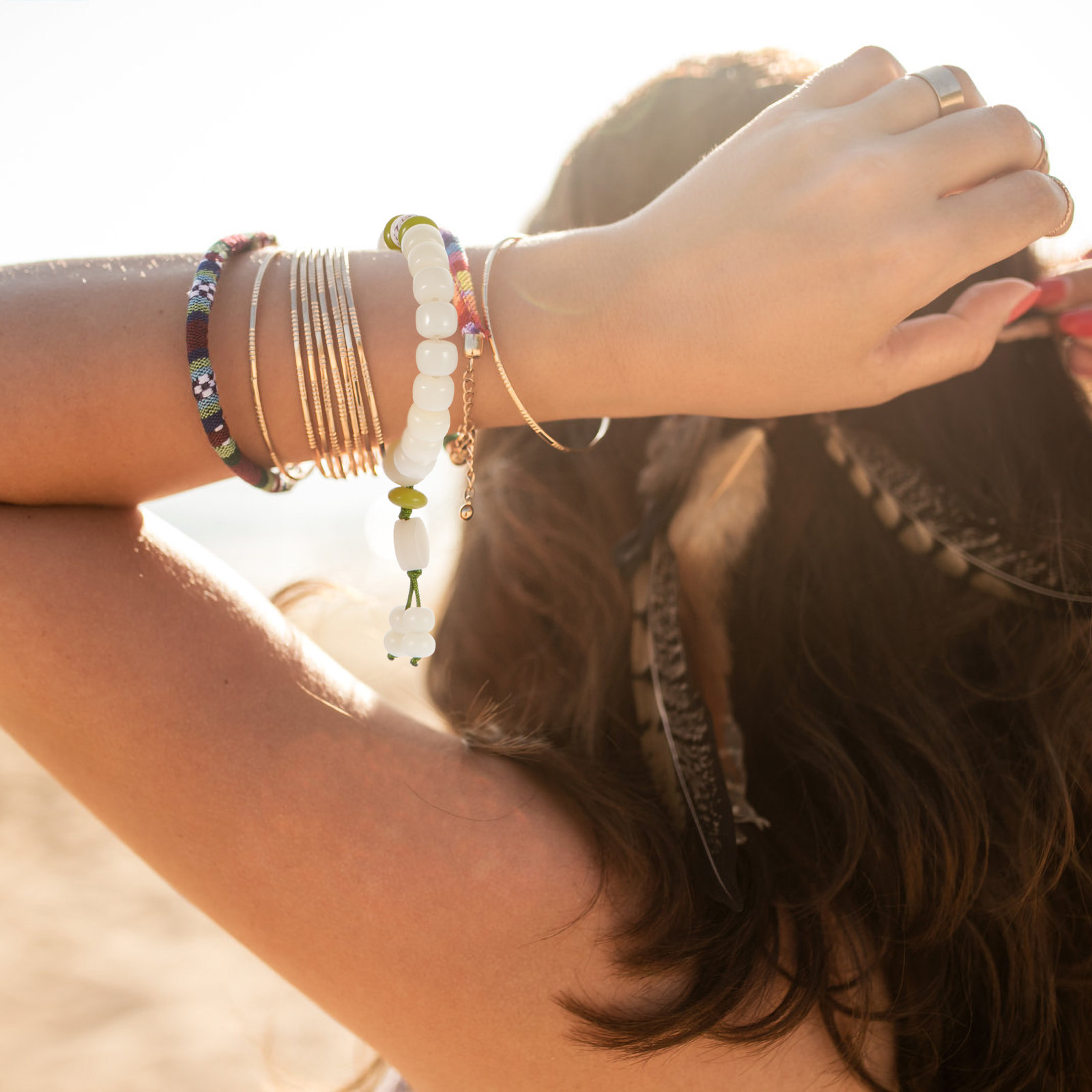 Bracelet en perles de jade pou - Women Accessories Meaning avis et prix